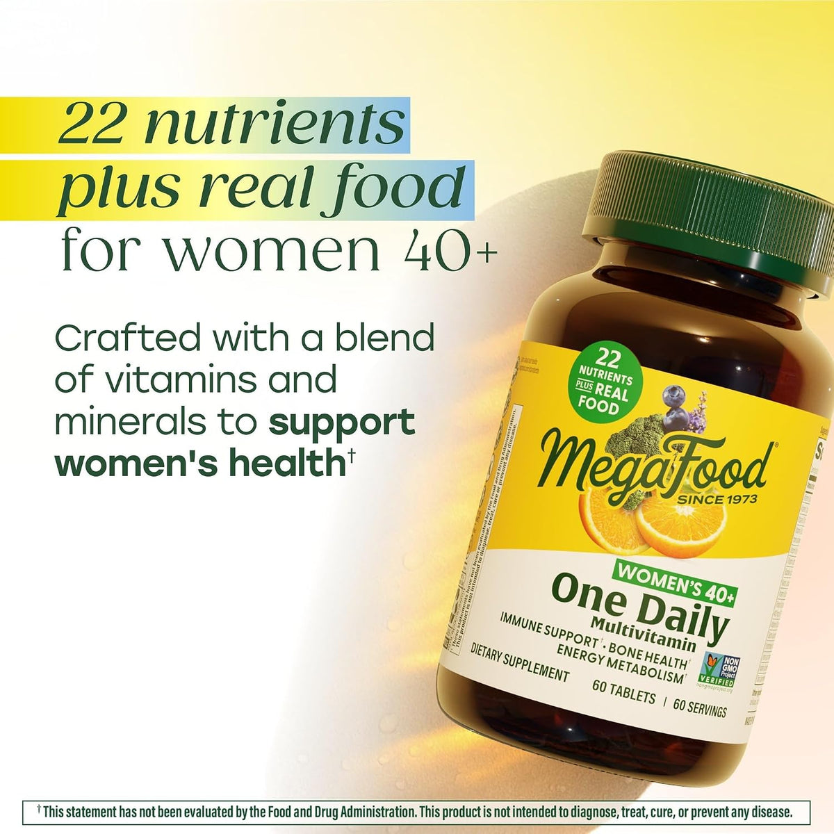 MegaFood Multivitamin for Women 40+ One Daily - with Methylated B12, Methyl Folate, Vitamin D3, C and Zinc - 60 Tablets - görsel 4