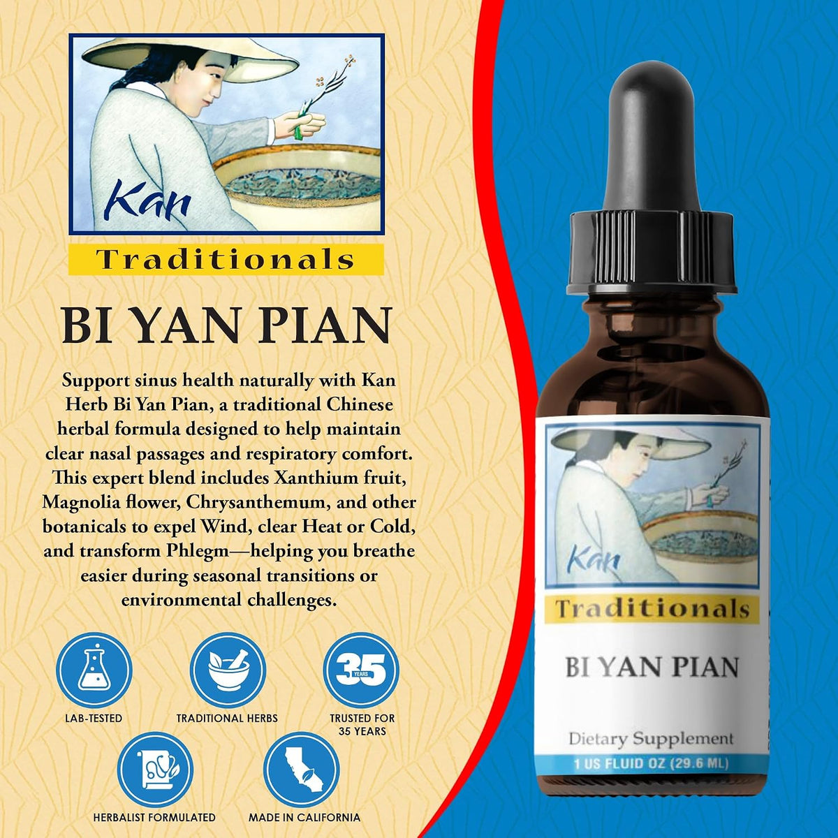 Kan Herbs Bi Yan Pian 1 oz - görsel 2