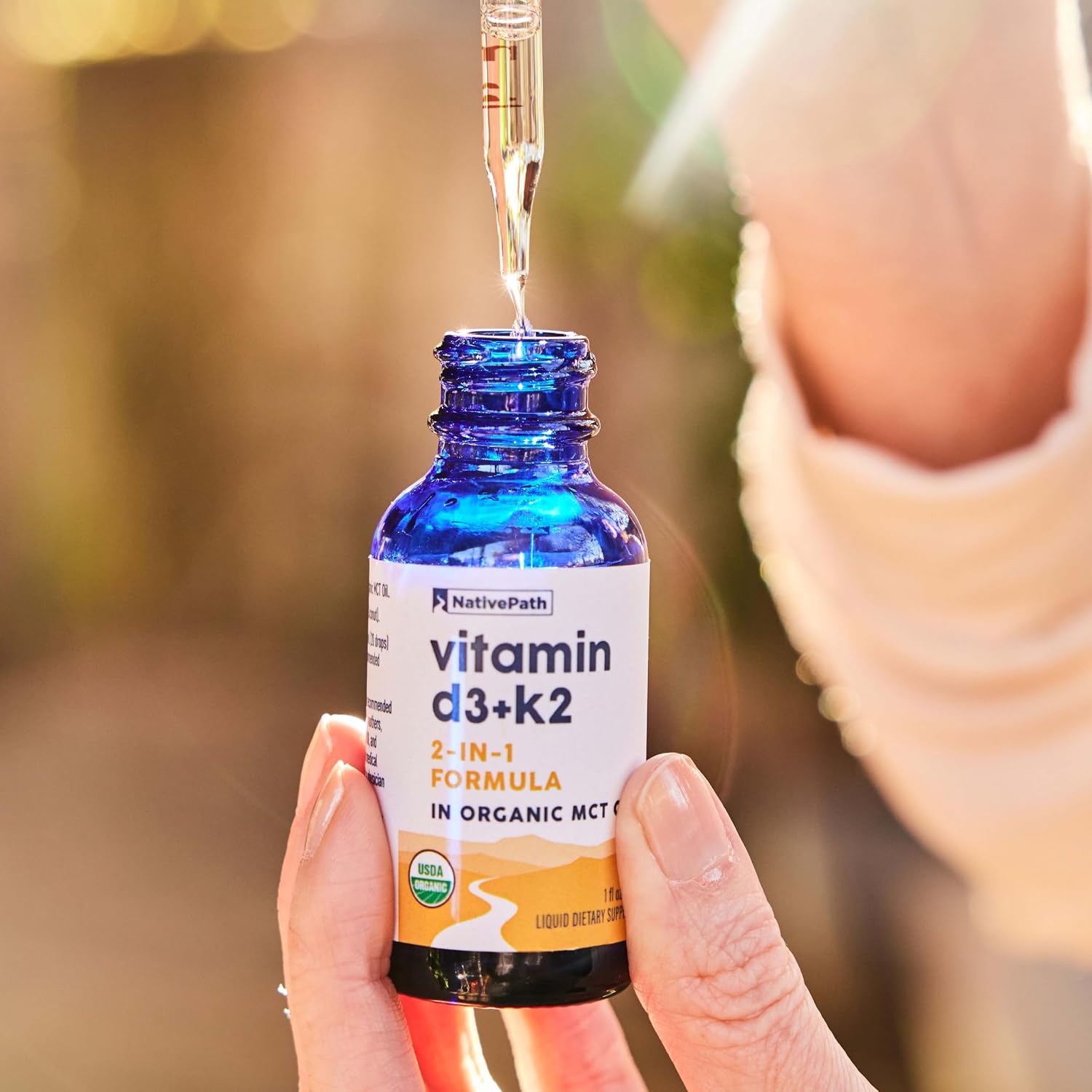 NativePath D3K2 Tincture – Vitamin D3 and K2 with Organic MCT Oil, 30 ml (30 Servings) - görsel 8