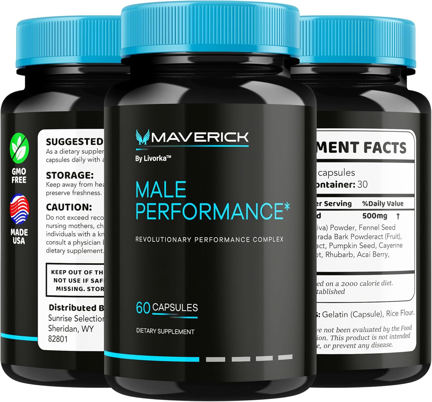 (3 Pack) Maverick Capsules - Official Maverick Supplement for Men, Advanced Formula for Stamina, Vitality & Wellness, All Natural Formula, 180 Capsules for 3 Months - görsel 8