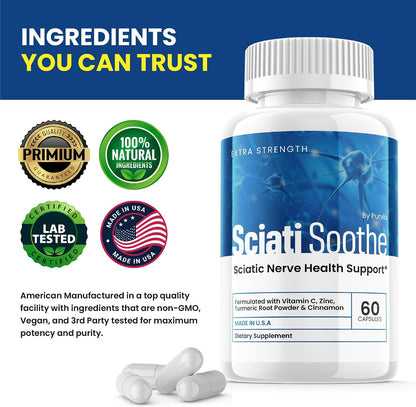 Sciatisoothe Nerve Health Supplement - 3 Pack (180 Capsules)