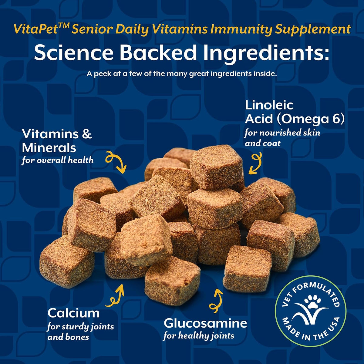 NaturVet VitaPet Senior Daily Vitamins Plus – Glucosamine : A building block for joint cartilage, helping to – Image 5