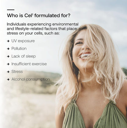 SRW Laboratories Cel¹ Stability | Stem Cell Supplement with 2-HOBA - Supports Stress Defence, DNA Structure & Youthful Cell Function | 60 Capsules