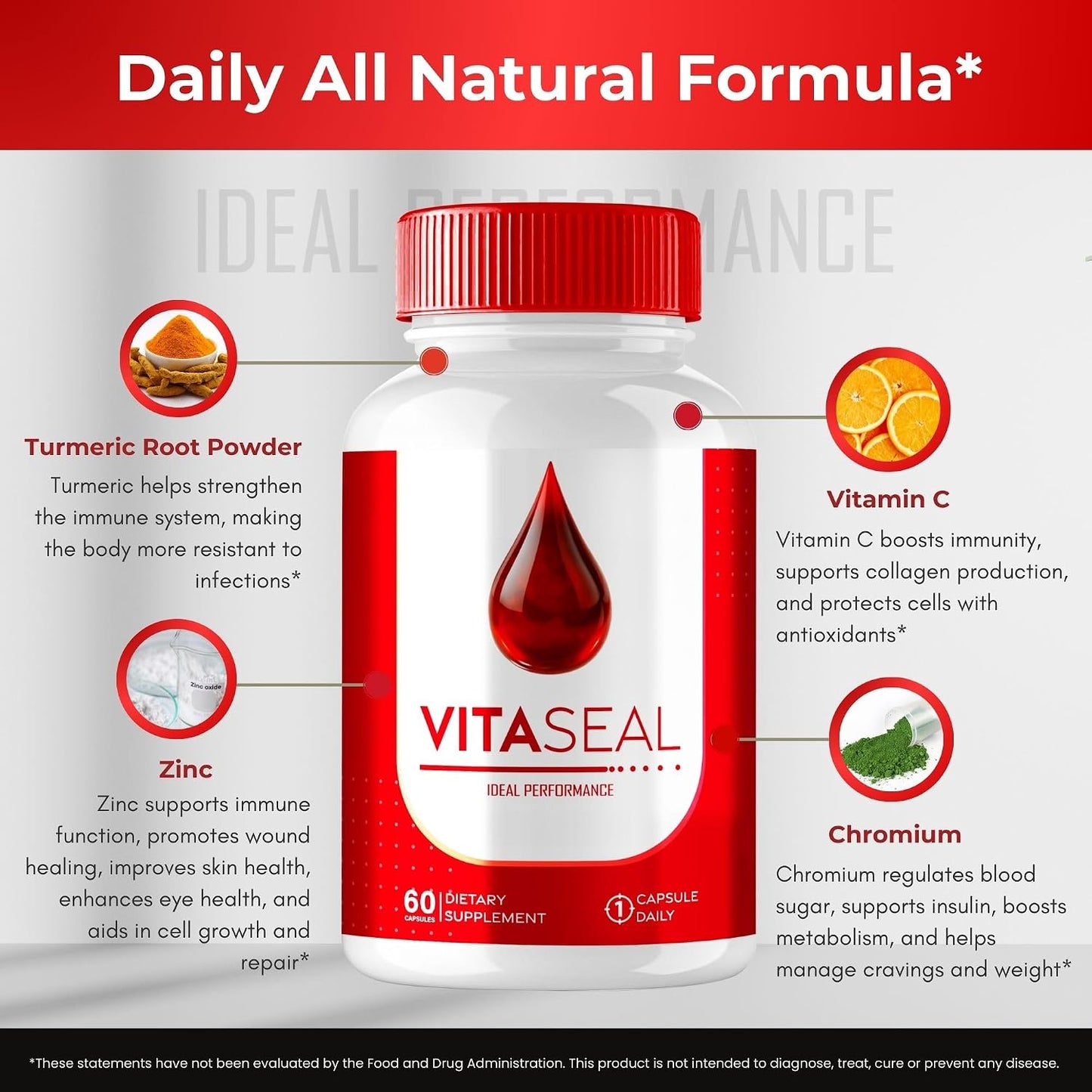 Vitaseal Capsules - Blood Support Food Supplement, Premium Formula for Healthy Circulation & Stable Levels (5 Pack) - görsel 7