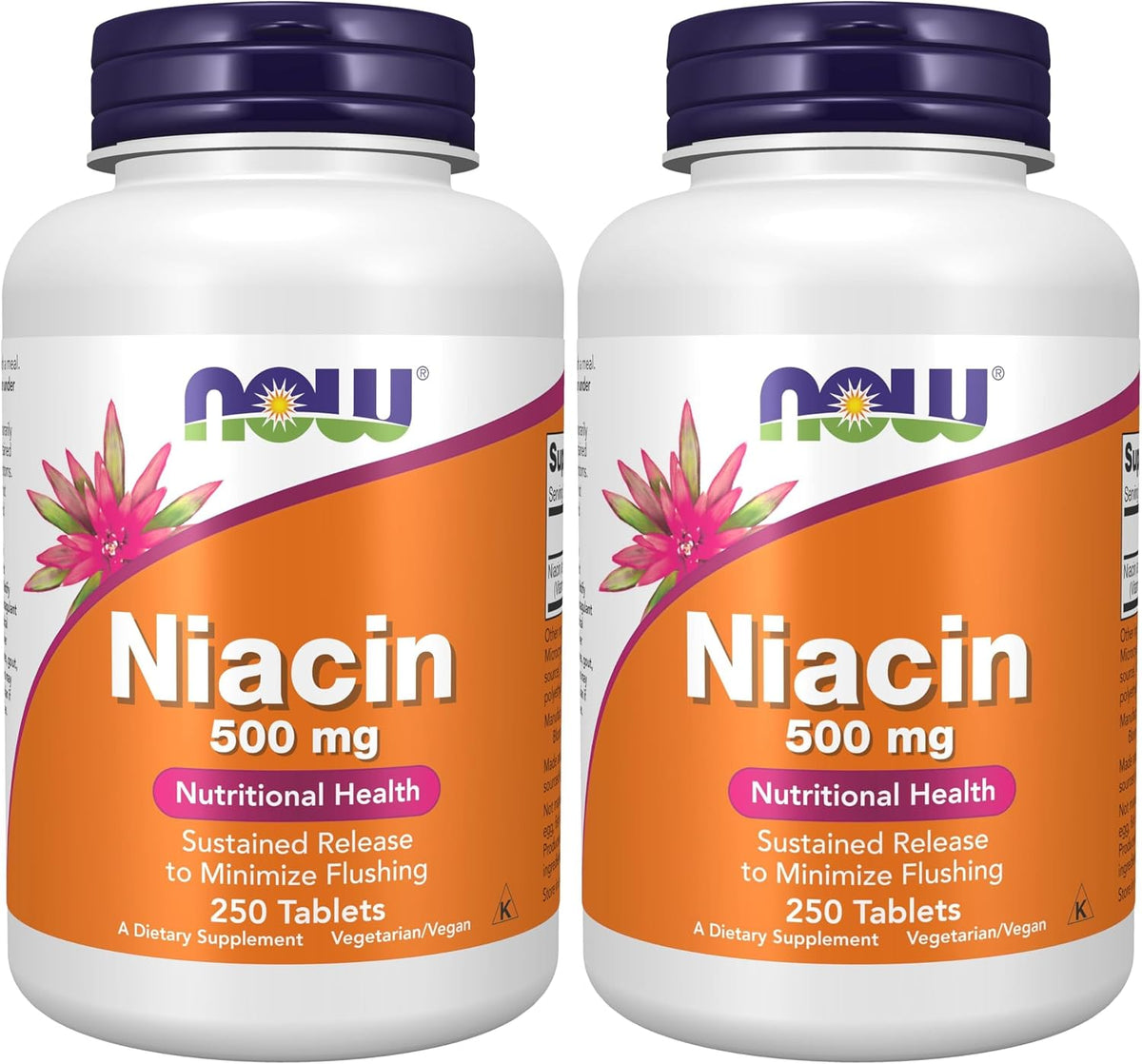 NOW Foods Niacin (Vitamin B3) 500 mg, Sustained Release, 250 Tablets - görsel 8