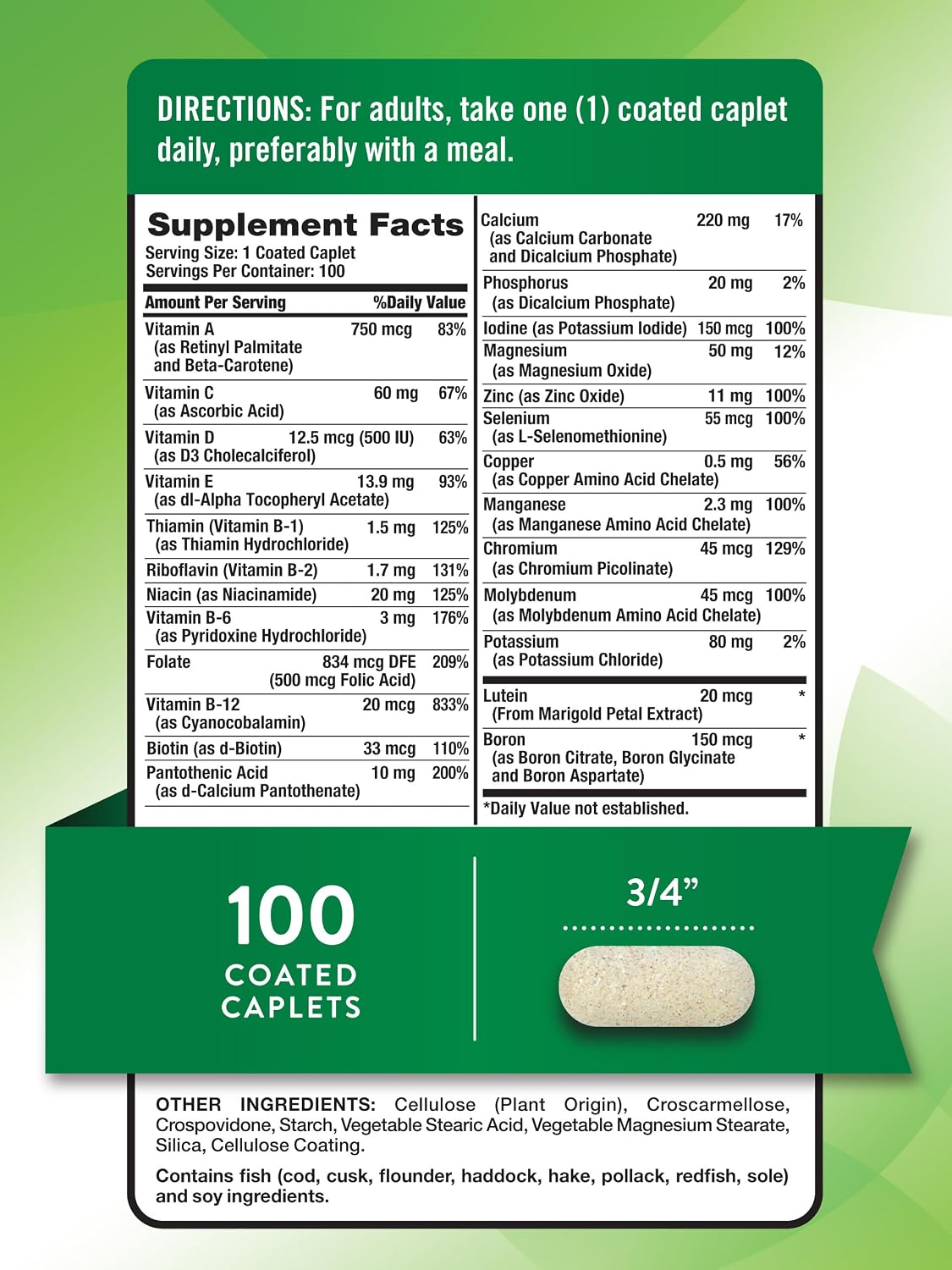 Nature's Truth Multivitamin for Adults 50+ - görsel 2