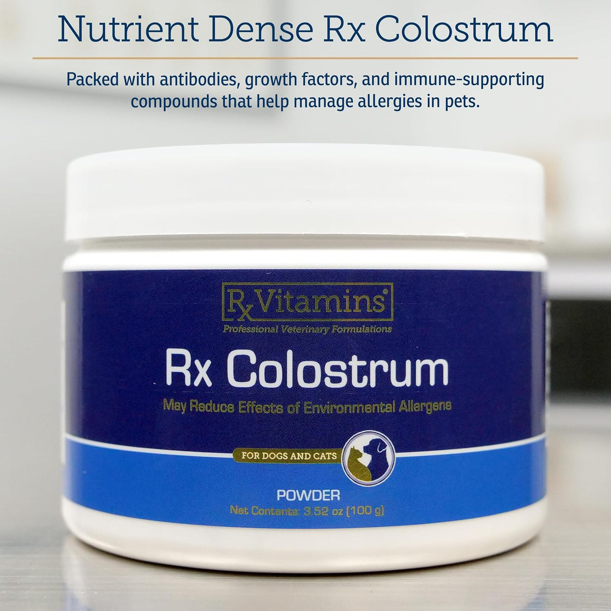 Rx Vitamins Colostrum for Dogs & Cats - Whole Bovine Colostrum Powder - Immune & Digestive Health - 100 g - görsel 6