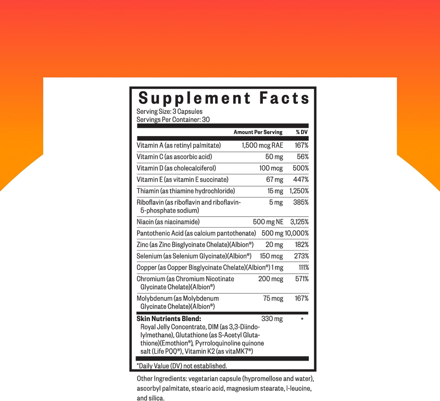 Seeking Health Skin Nutrients - Multivitamin Support for Healthy Skin (90 Capsules) - görsel 2