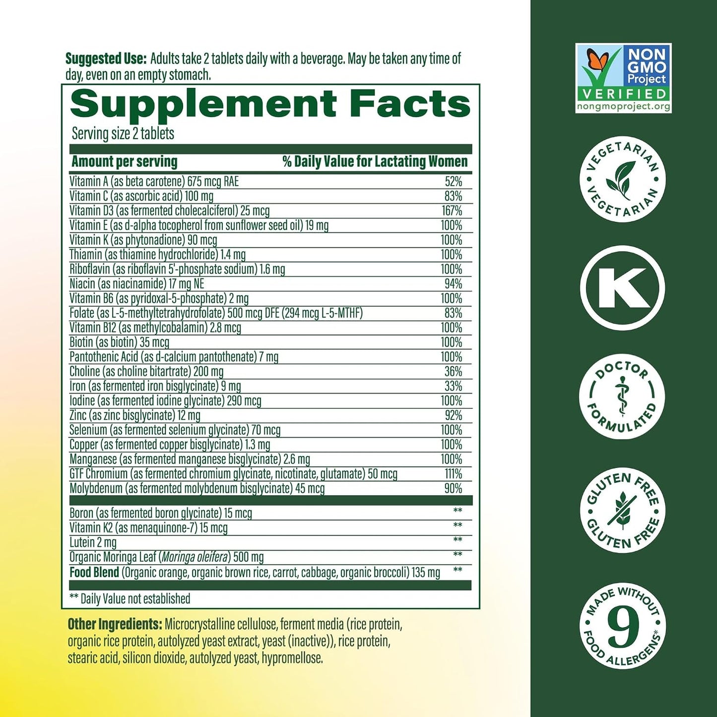 MegaFood Baby & Me 2 Postnatal Vitamins - 120 Tablets (60 Servings) - görsel 2