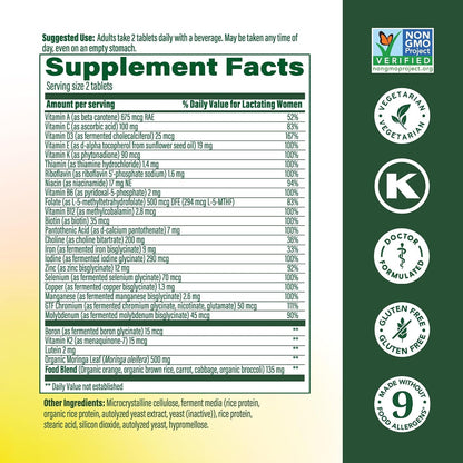 MegaFood Baby & Me 2 Postnatal Vitamins - 120 Tablets (60 Servings)
