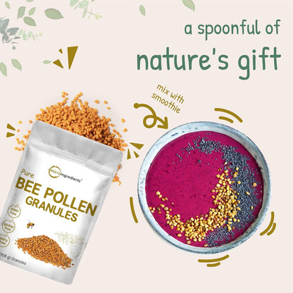 Micro Ingredients Bee Pollen Granules - 2 lb Bulk Supply, Raw Superfood