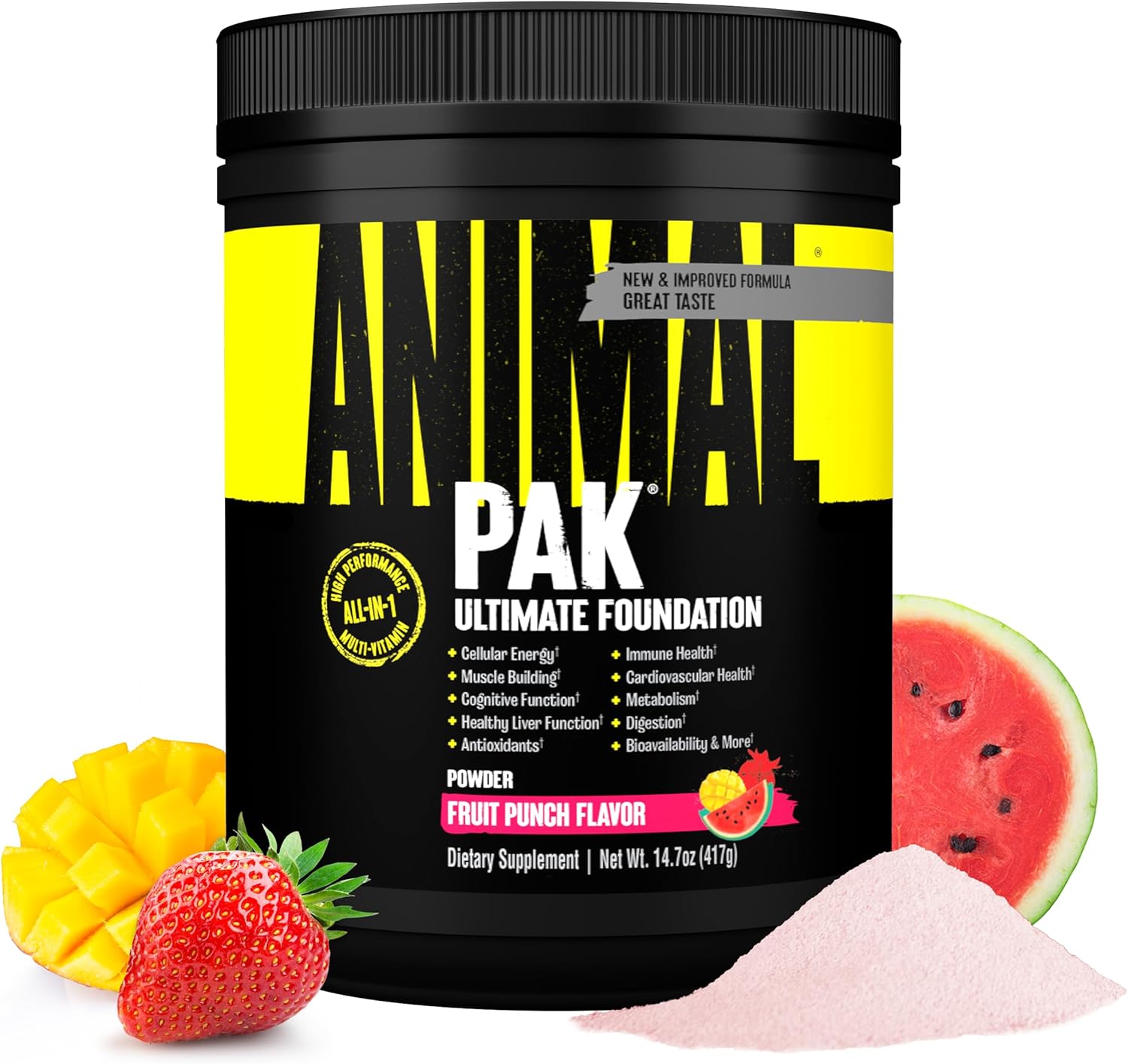 Animal Pak All-in-One Multivitamin Powder, Fruit Punch (60 Scoops) - görsel 1