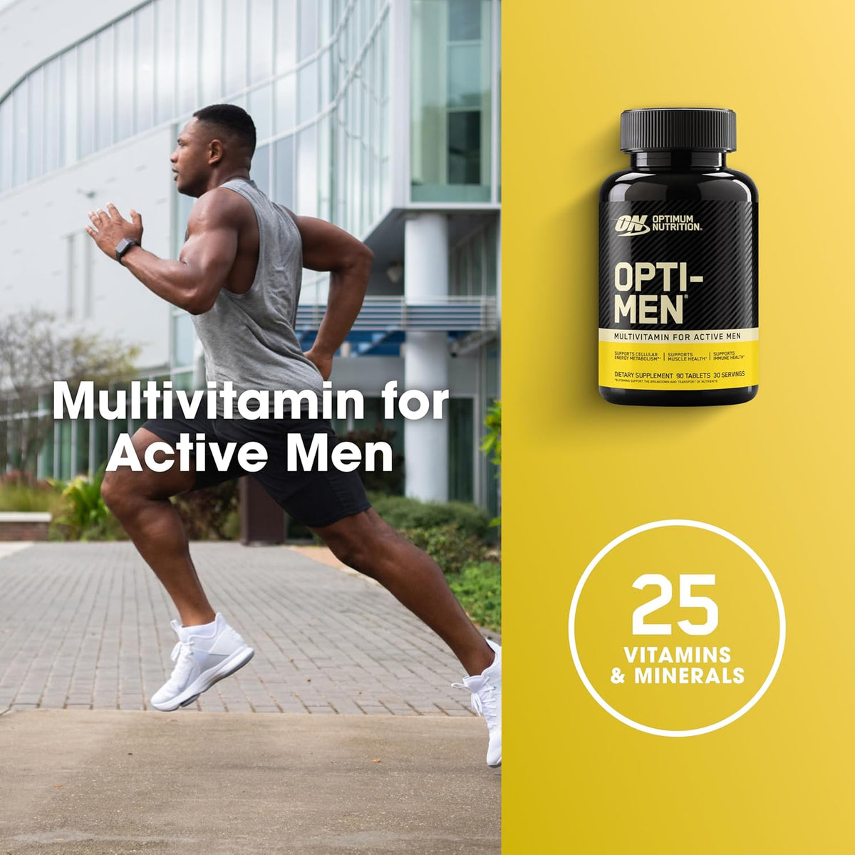 Optimum Nutrition Opti-Men Men's Daily Multivitamin - Immune Support, 90 Tablets - görsel 4