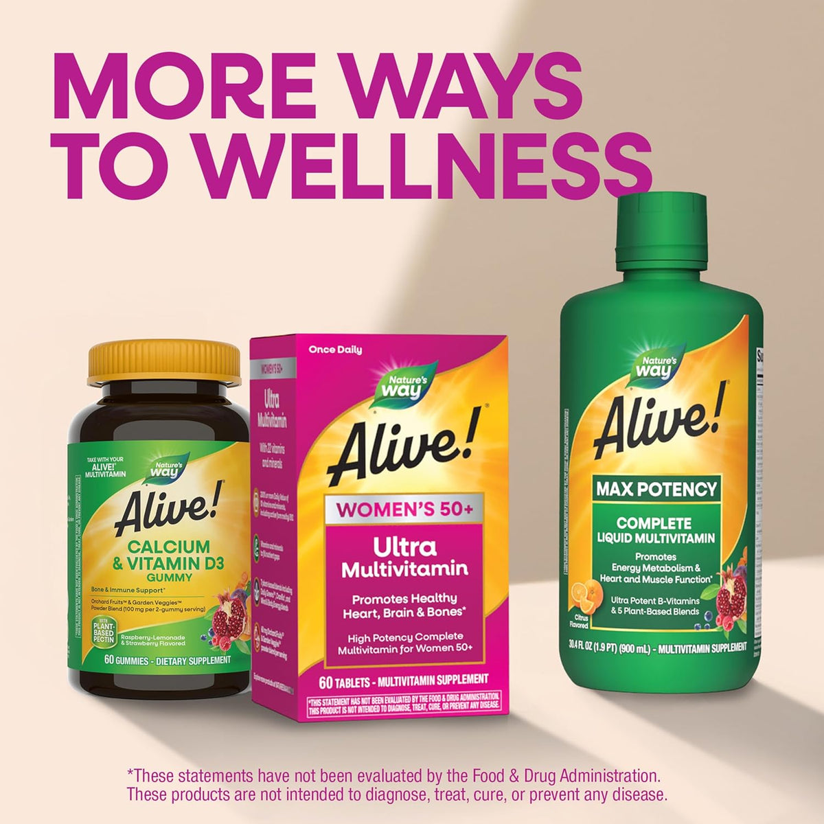 Nature's Way Alive! Ultra Potency Multivitamin for Women 50 Plus - 60 Tablets - görsel 8