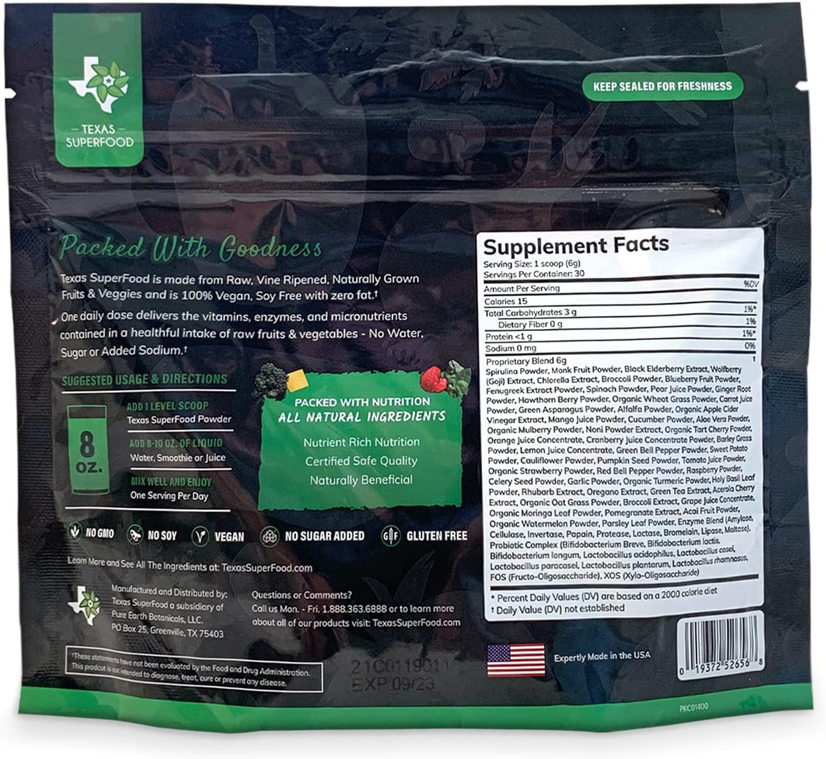 Texas SuperFood Original Superfood Powder - görsel 2