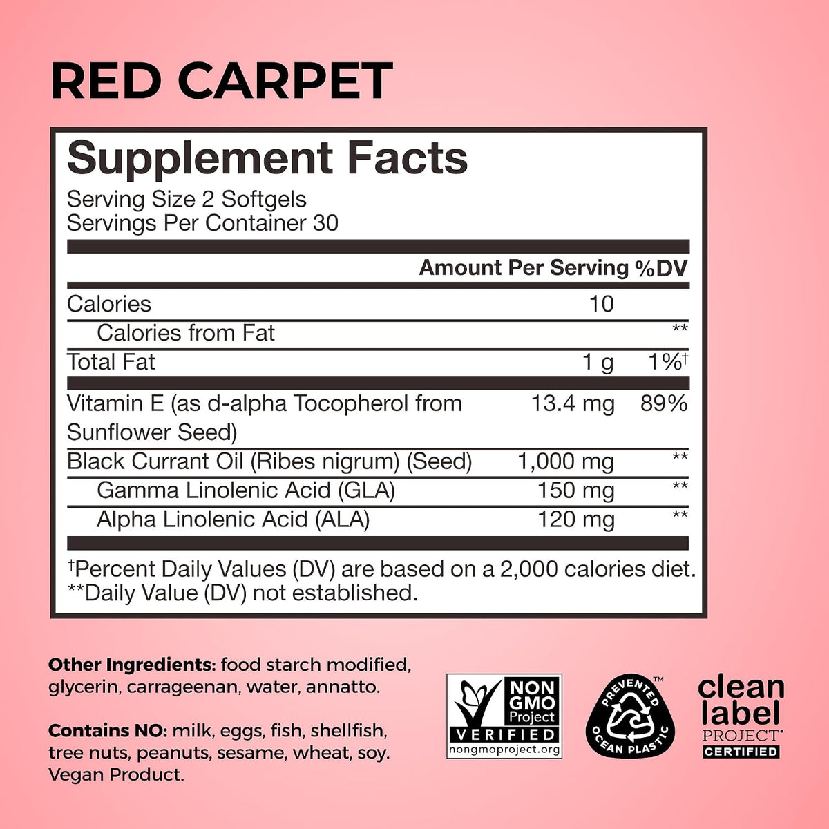HUM Red Carpet Skin & Hair Vitamins for Women with Omega 3 Fatty Acids, Vitamin E, and Black Currant Seed Oil - görsel 5