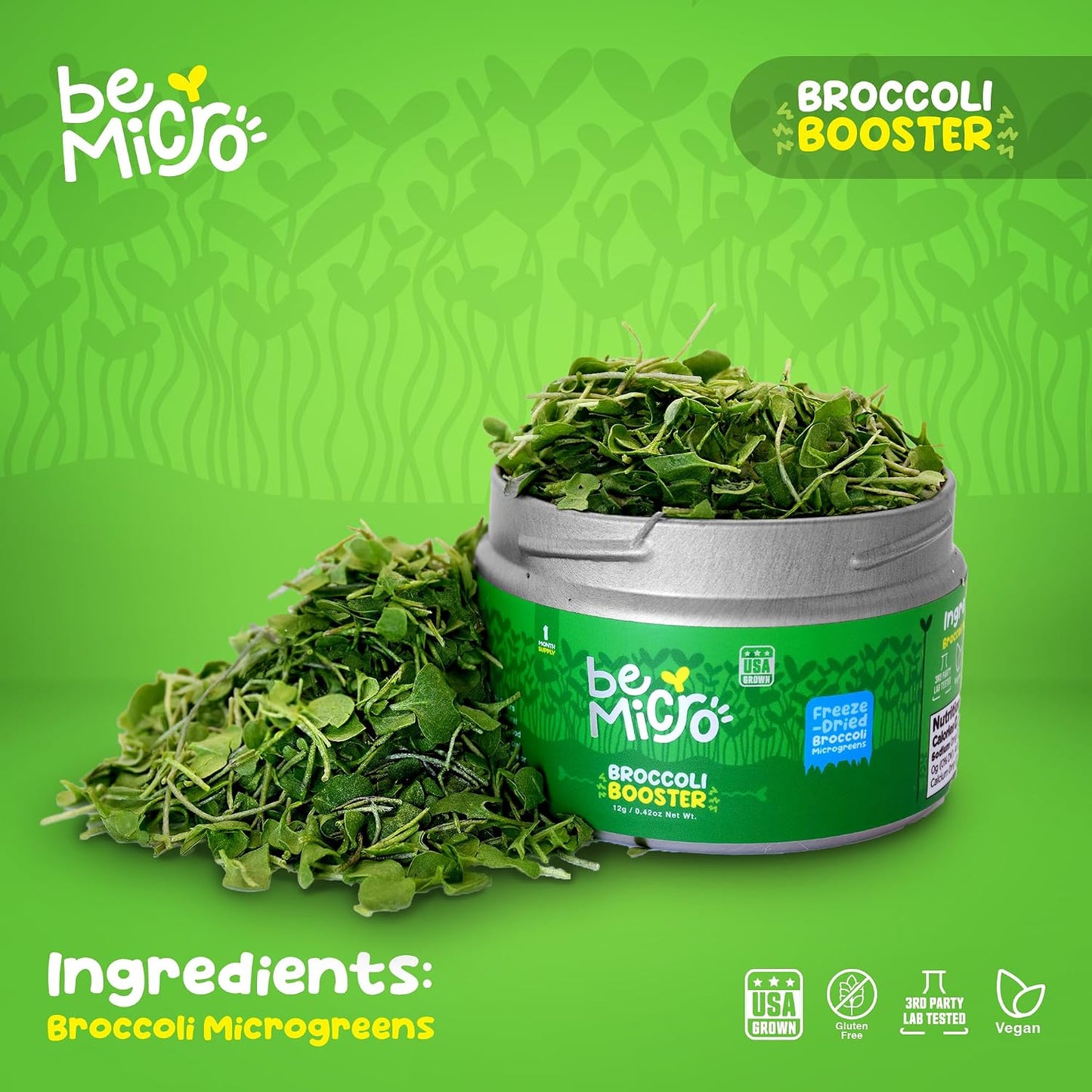 Whole Food Microgreens - US Grown, Small Batch, Nutritional Booster - Broccoli Booster - Nrf2 Activation - 5g - görsel 8