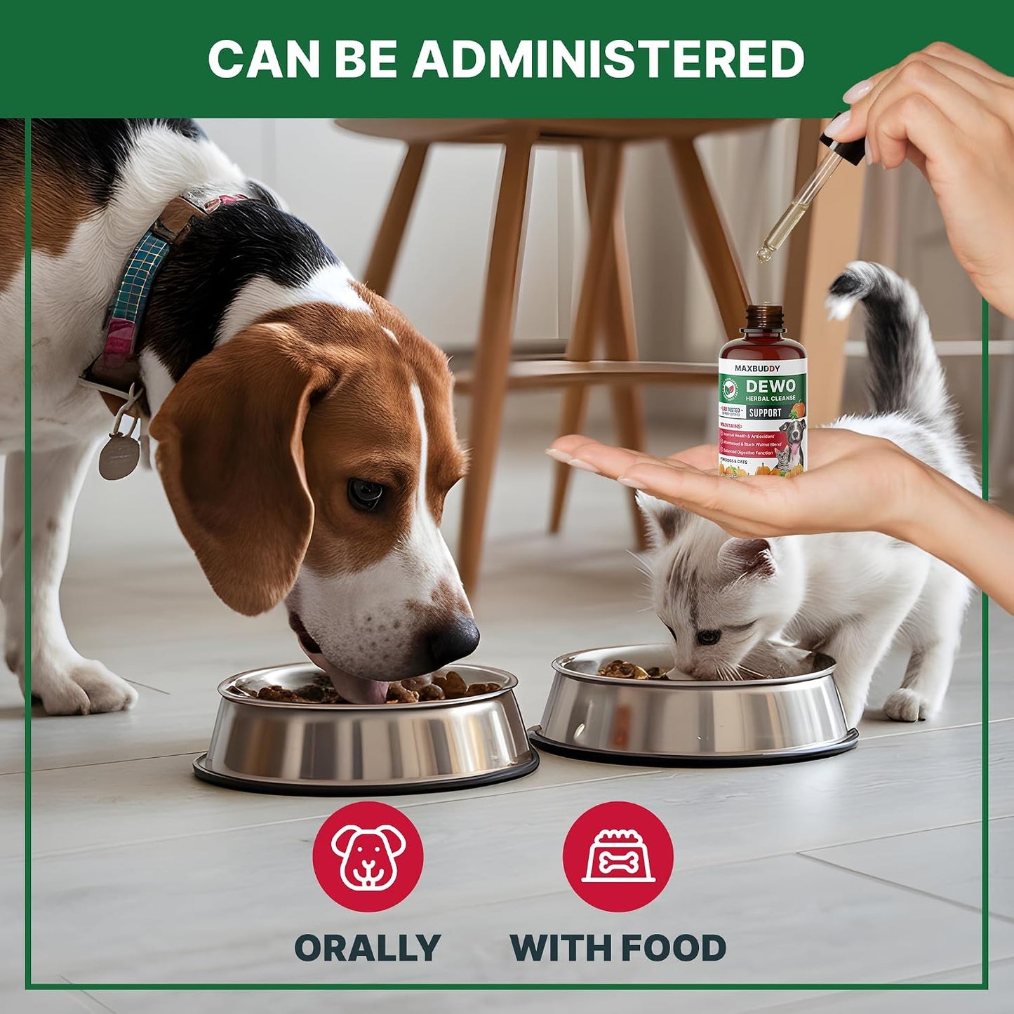 Natural Intestinal Defence Herbal Cleanser for Cats and Dogs – Broad Spectrum Gut Wellness & Digestive Support Liquid Drops by MaxBuddy - görsel 6