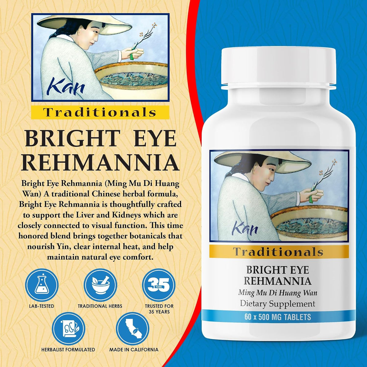 Kan Herbs Bright Eye Rehmannia, 60 Tablets - görsel 2