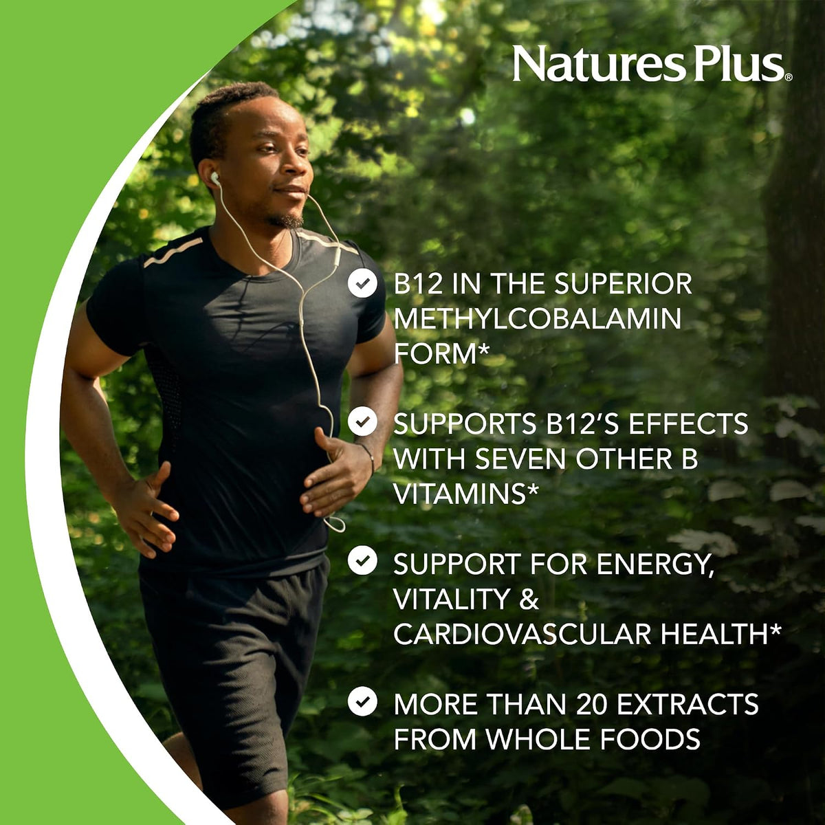 NaturesPlus Source of Life Garden Vitamin B12 - 60 Capsules - görsel 3