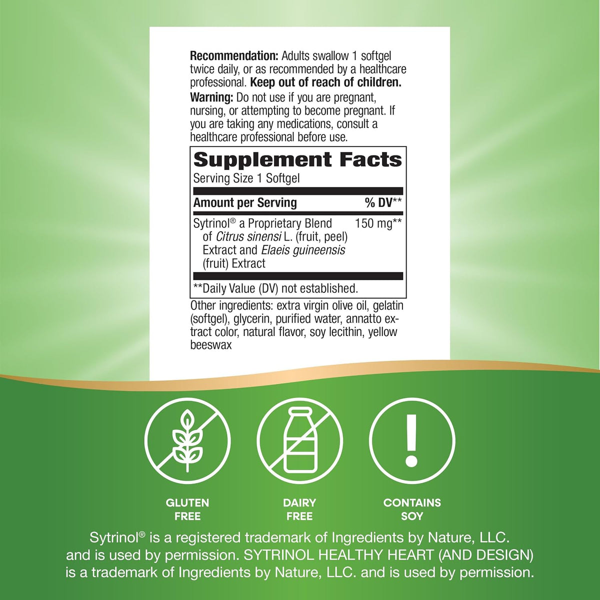 Nature's Way Sytrinol Cholesterol Support - Premium Blend, 60 Softgels - görsel 5