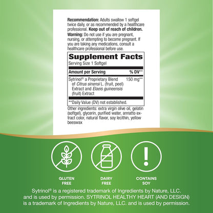 Nature's Way Sytrinol Cholesterol Support - Premium Blend, 60 Softgels