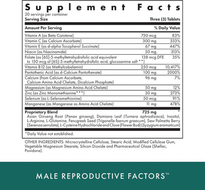 Michael's Health Naturopathic Programmes Male & Female Reproductive Factors Couples' Pack - 60 Vegetarian Tablets Each - Conception Support
