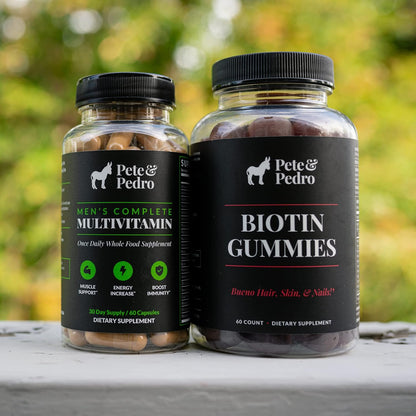Pete & Pedro Biotin Gummies for Hair, Skin and Nails – 5000mcg Cherry Flavour, 60 Count