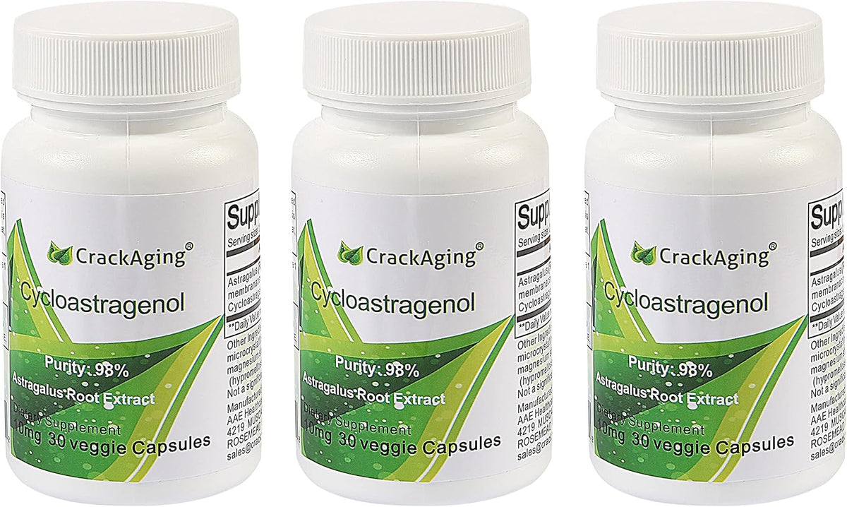 Crackaging Cycloastragenol 98% – Immune Support and Anti-Ageing Supplement (10 mg, 180 Capsules, 3-Pack) - görsel 4