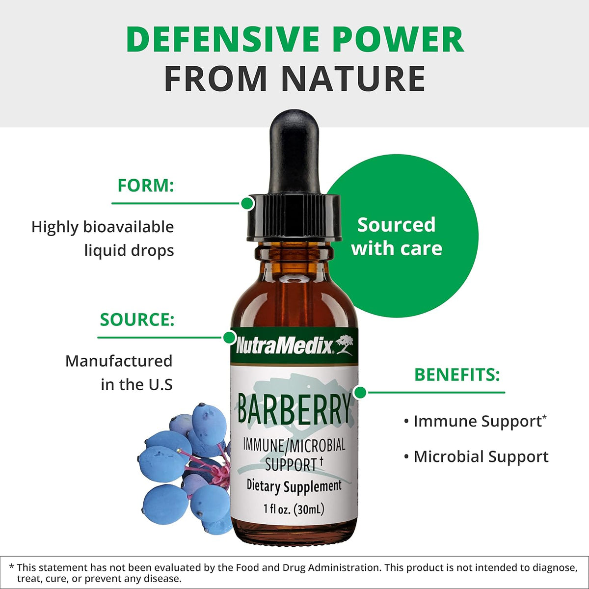 NutraMedix Barberry Liquid Extract - Oregon Grape Root Food Supplement for Immune & Digestive Support, 30 ml - görsel 4