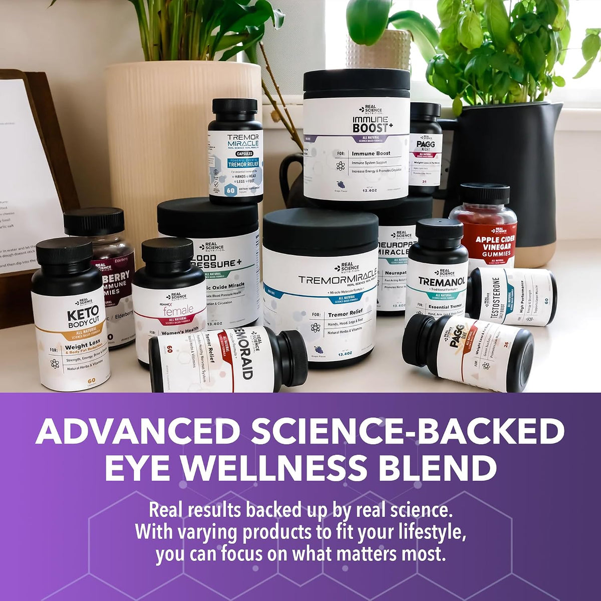 Real Science Glaucomol Miracle - Natural Eye Vitamins & Eye Supplements for Optic Nerve & Ocular Circulation Support – with Vitamins C, D & B12 for Vision Clarity & Eye Comfort – Made in USA, 60 Caps - görsel 9