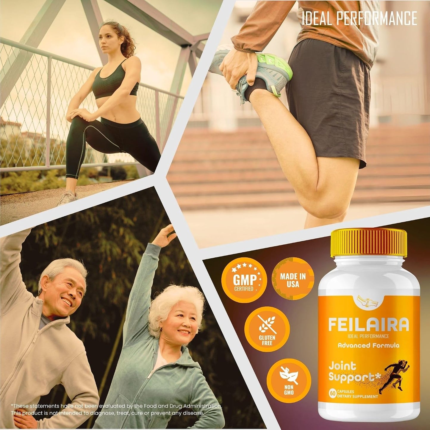 Feilaira Capsules - Official Joint Support Supplement - Maximum Strength All-Natural Formula to Strengthen Bones, Improve Mobility & Enhance Flexibility (5 Pack) - görsel 6