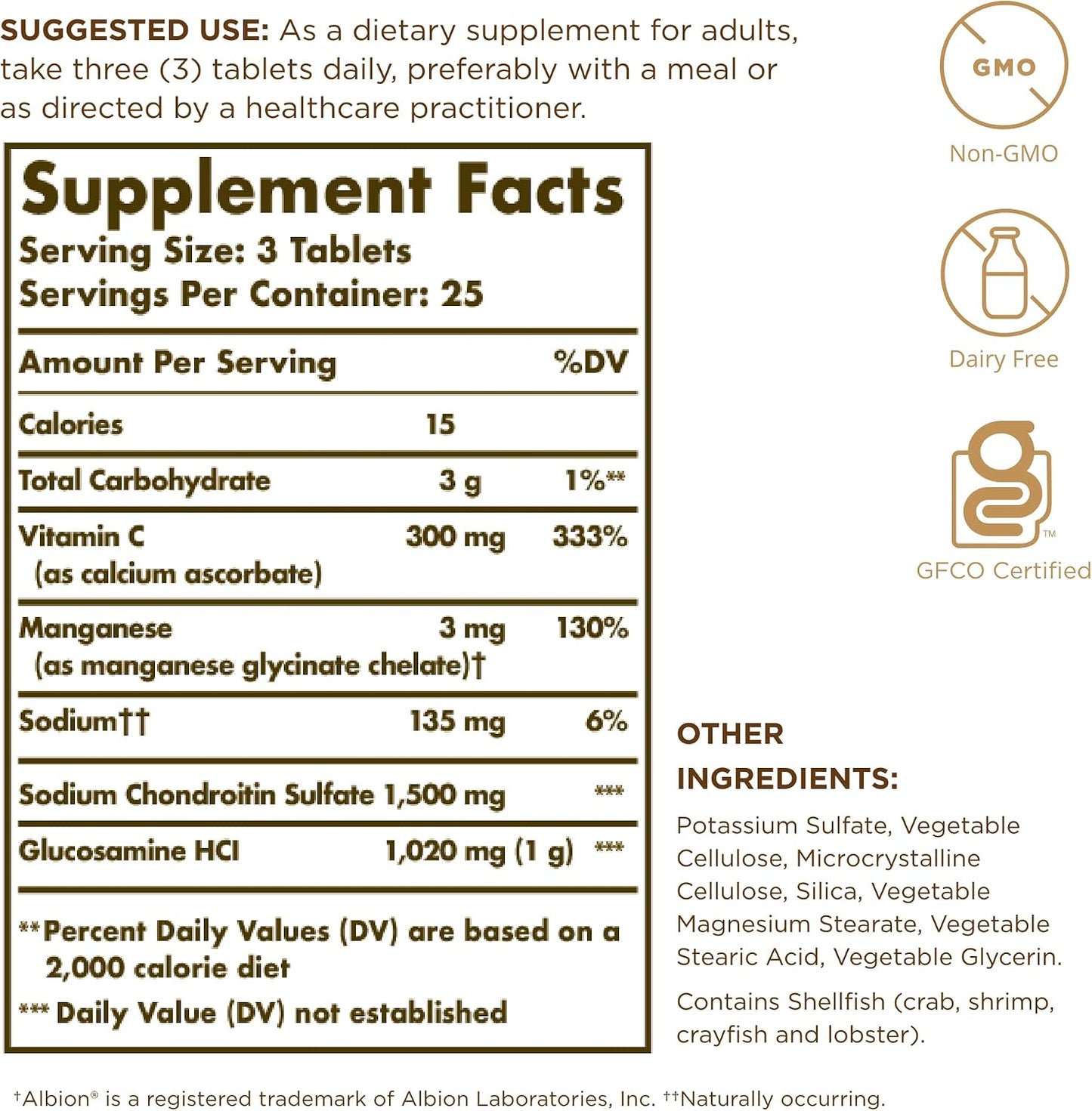 Solgar Extra Strength Glucosamine Chondroitin Complex, 75 Tablets - görsel 2