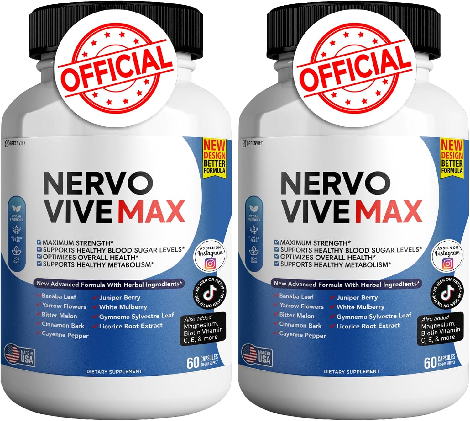 GREENVIFY Nervovive Max Brain Support Supplement | Memory & Concentration | 180 Capsules - görsel 7