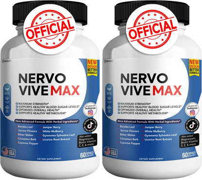 GREENVIFY Nervovive Max Brain Support Supplement | Memory & Concentration | 180 Capsules
