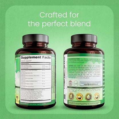 Sea Moss, Black Seed Oil, Bladderwrack, Turmeric, Ashwagandha, Burdock, Vitamin C, D3, Zinc - 90 Veggie Capsules