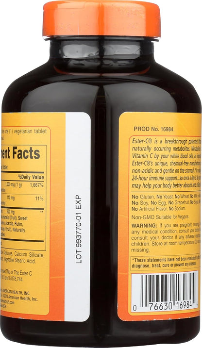 American Health Ester-C 1000mg with Citrus Bioflavonoids, 180 Caplets
