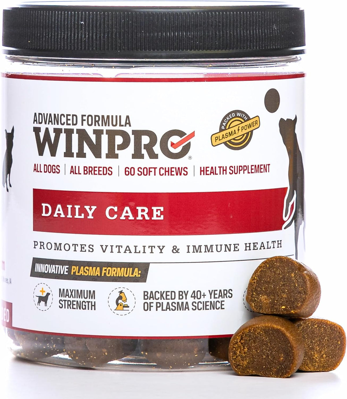 WINPRO Pet Daily Care Chews for Dogs (60 Soft Chews) - Plasma-Powered Immune Support - görsel 1