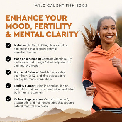 Ancestral Supplements Wild Caught Fish Eggs, 2400mg, 180 Capsules