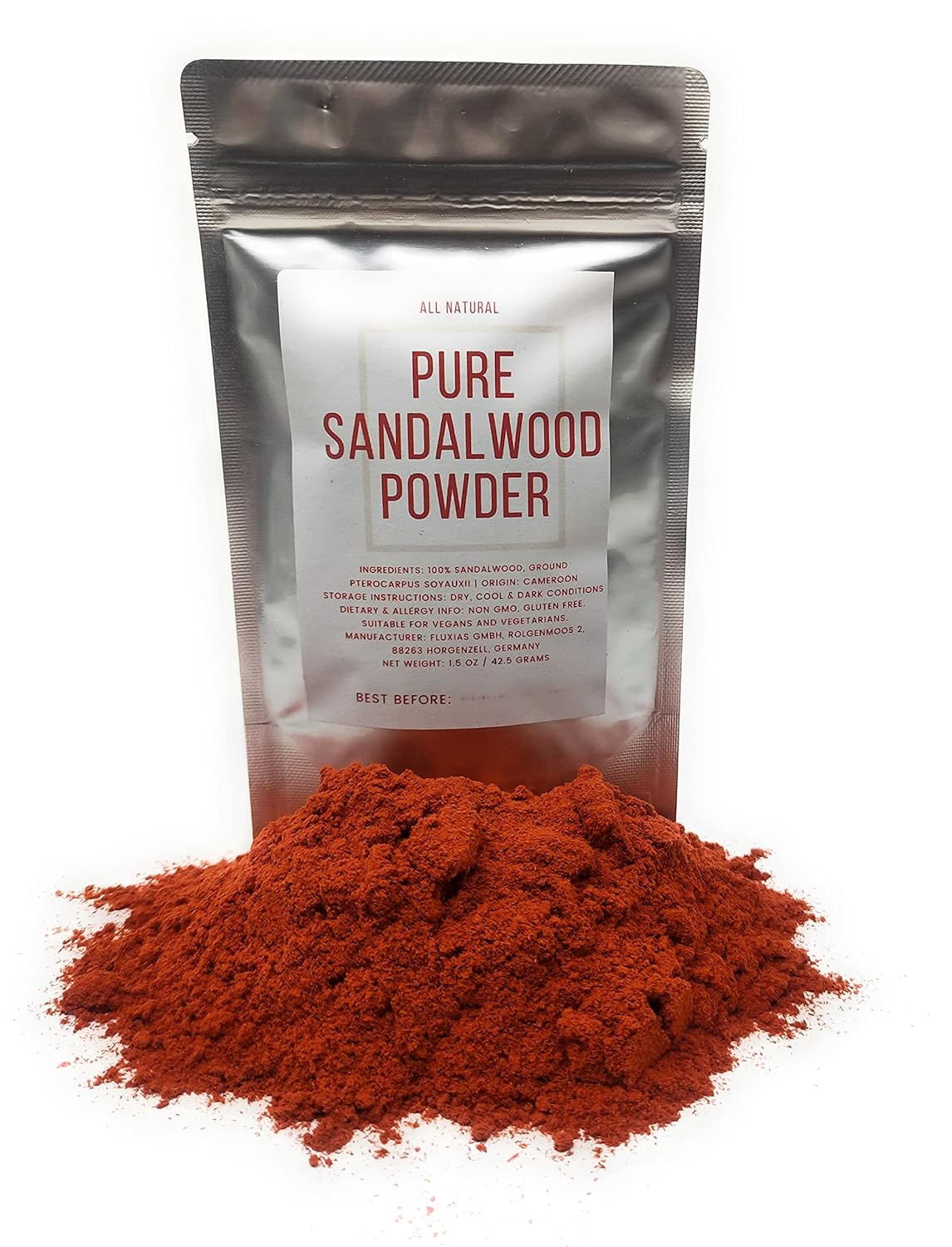 Pure Sandalwood Powder - 100% Natural Sandalwood Dust - Culinary Grade, Raw, Vegan, Non-GM - görsel 1