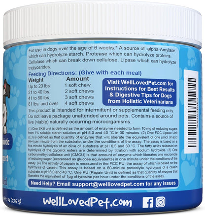 Well Loved Probiotics for Dogs – Soft Chews with Prebiotics and Digestive Enzymes
