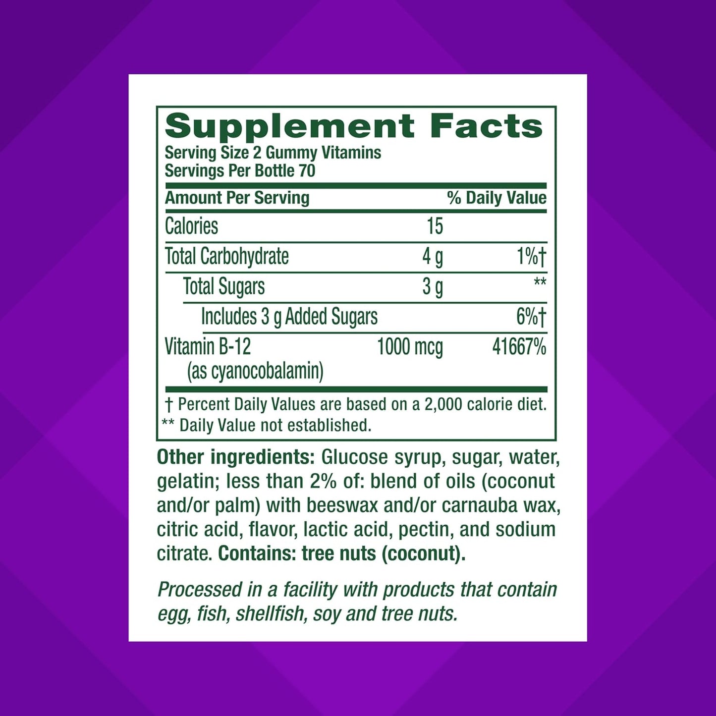 Vitafusion Vitamin B12 1000 mcg Gummies – Raspberry Flavour – 140 Count - görsel 4