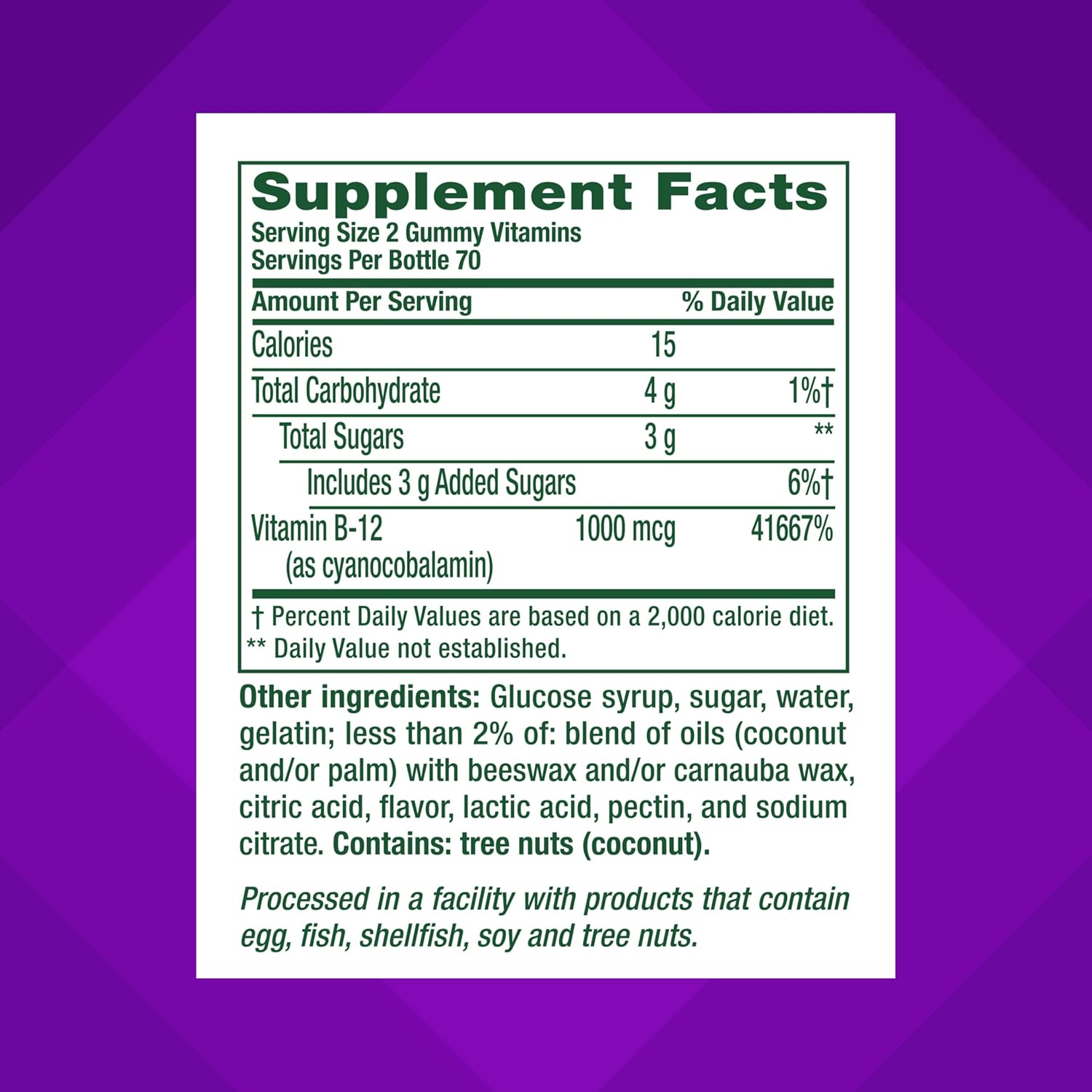 Vitafusion Vitamin B12 1000 mcg Gummies – Raspberry Flavour – 140 Count - görsel 4