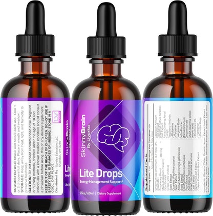 (2 Pack) Skinny Brain Liquid Drops, Skinny Brain Mineral Drops – 2 Bottles for 60 Days