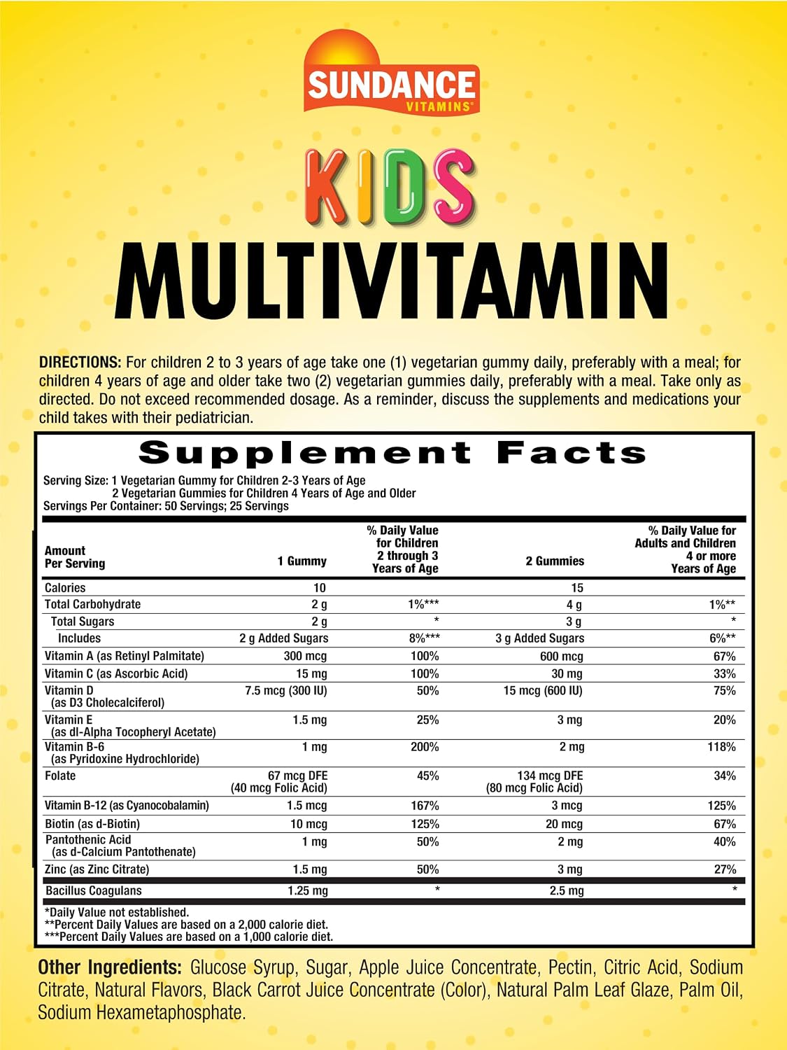 Sundance Kids Multivitamin Gummies - Mixed Berry - 50 Count - görsel 2