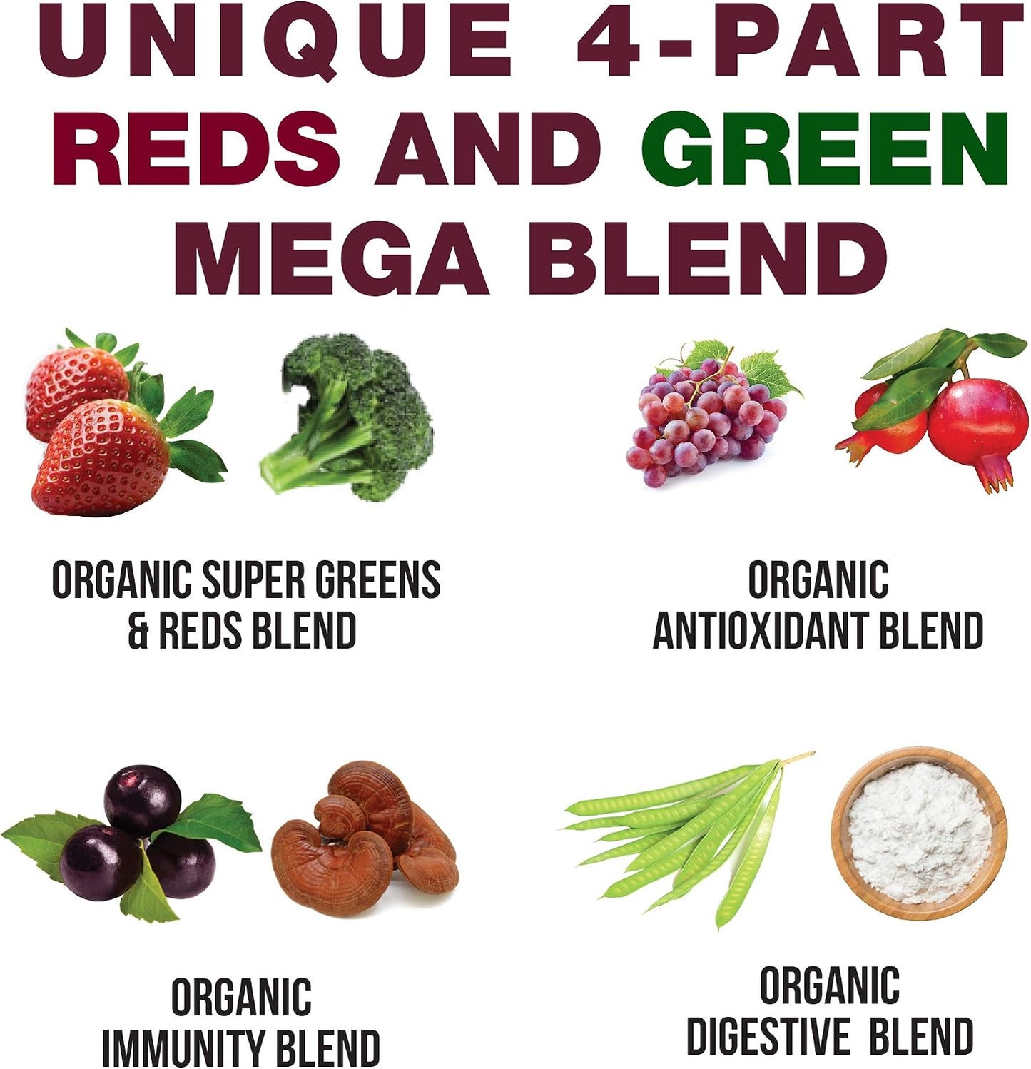 Peak Performance Kids Greens and Reds Superfood Powder - Organic Vegan Superfood with 25+ Fruits and Vegetables - görsel 3