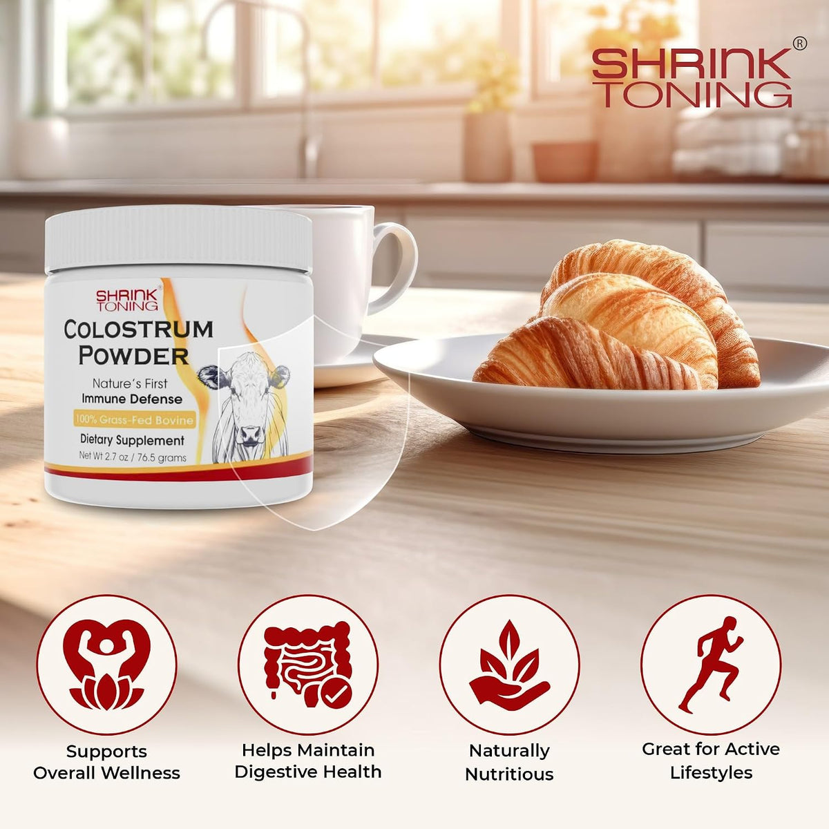 Shrink Colostrum Powder 77g – Natural Bovine Colostrum Supplement for Overall Health - görsel 4