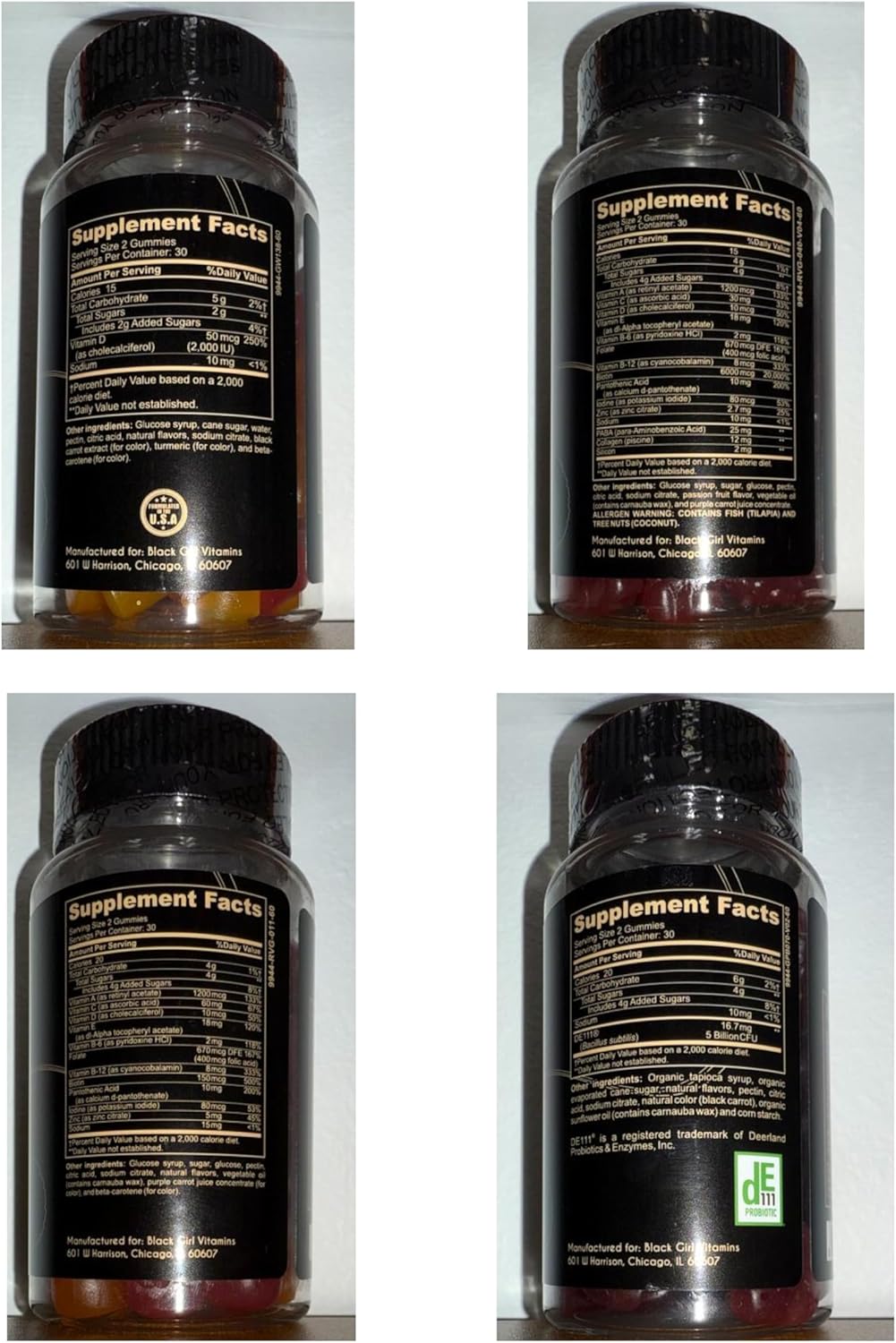 Black Girl Vitamins Complete Wellness Essentials – 30-Day Bundle with D3 Gummies, Probiotics, Hair-Skin-Nails & Sea Moss - görsel 6