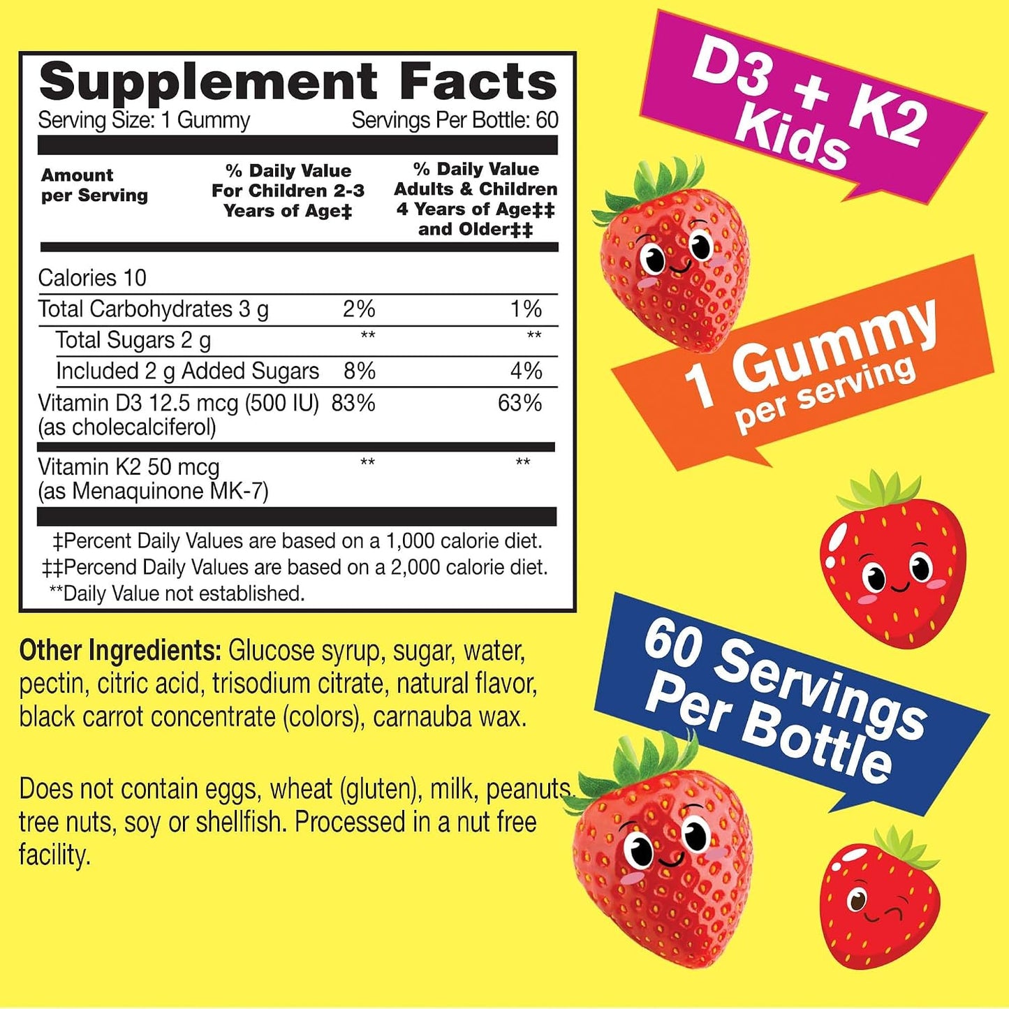 WellYeah Vitamin D3 + K2 for Kids Gummies - 60 Gummies - görsel 2