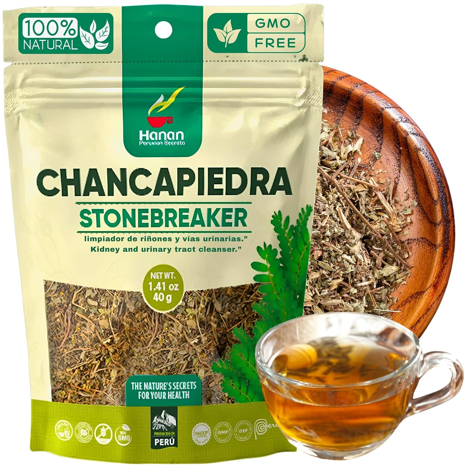 Hanan Chanca Piedra Loose-leaf Tea – Stonebreaker Herbal Tea, 1.4 oz (40g) - görsel 1